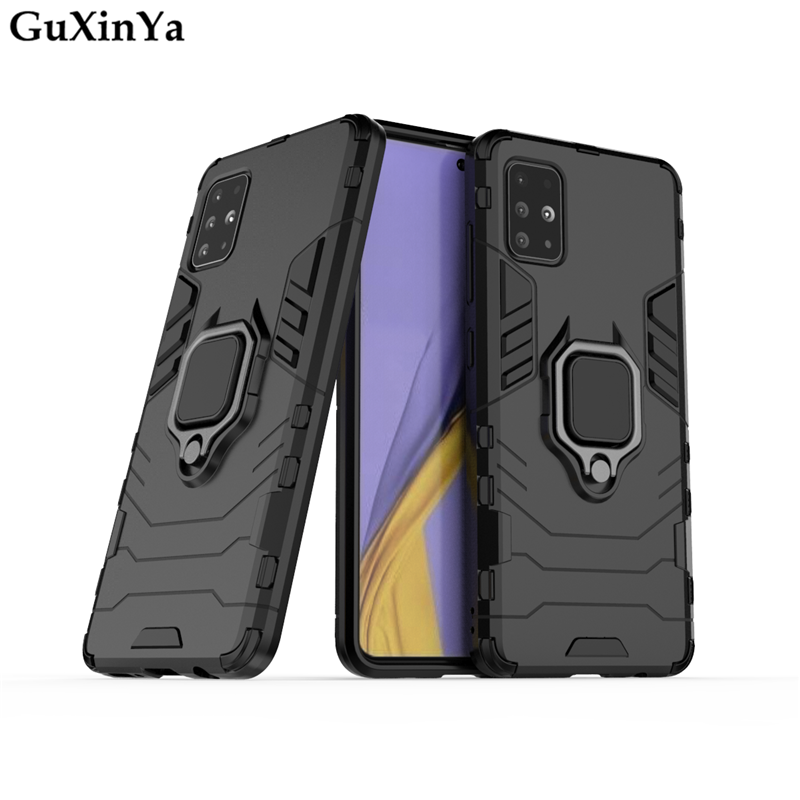 Samsung A51 Armor Shockproof Ring Holder Case - Main Image