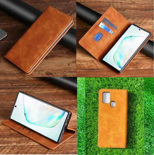 [FREE SHIPPING] Luxury Retro Stand Flip Leather Case For Samsung A21s