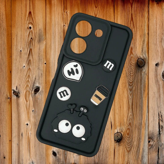 [FREE SHIPPING] 3D Briquette m&m icons Liquid silicon Case for Vivo Y36