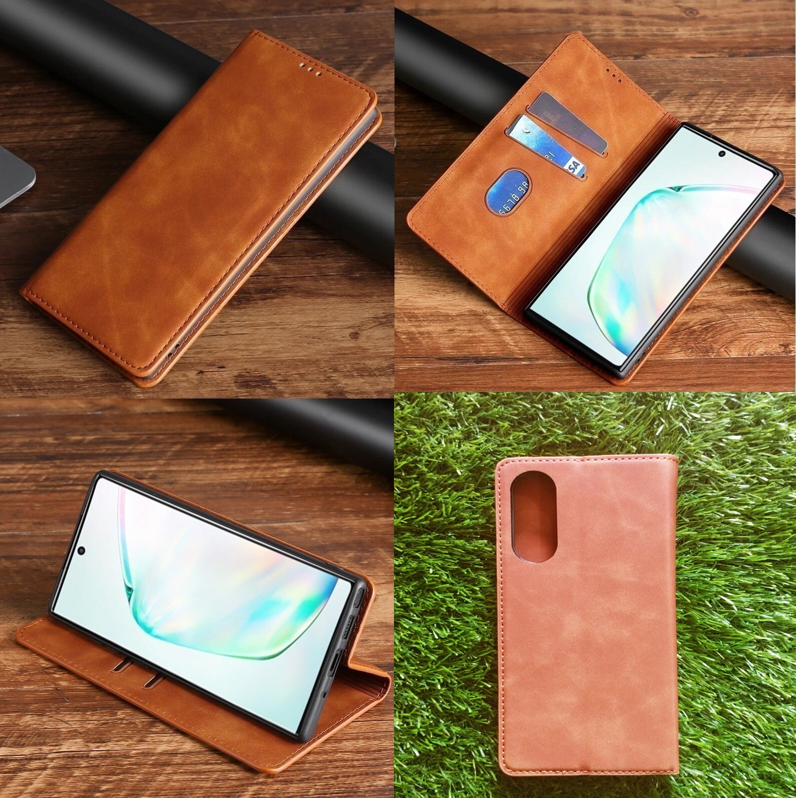 [FREE SHIPPING] Luxury Retro Stand Flip Leather Case For Vivo Y17s