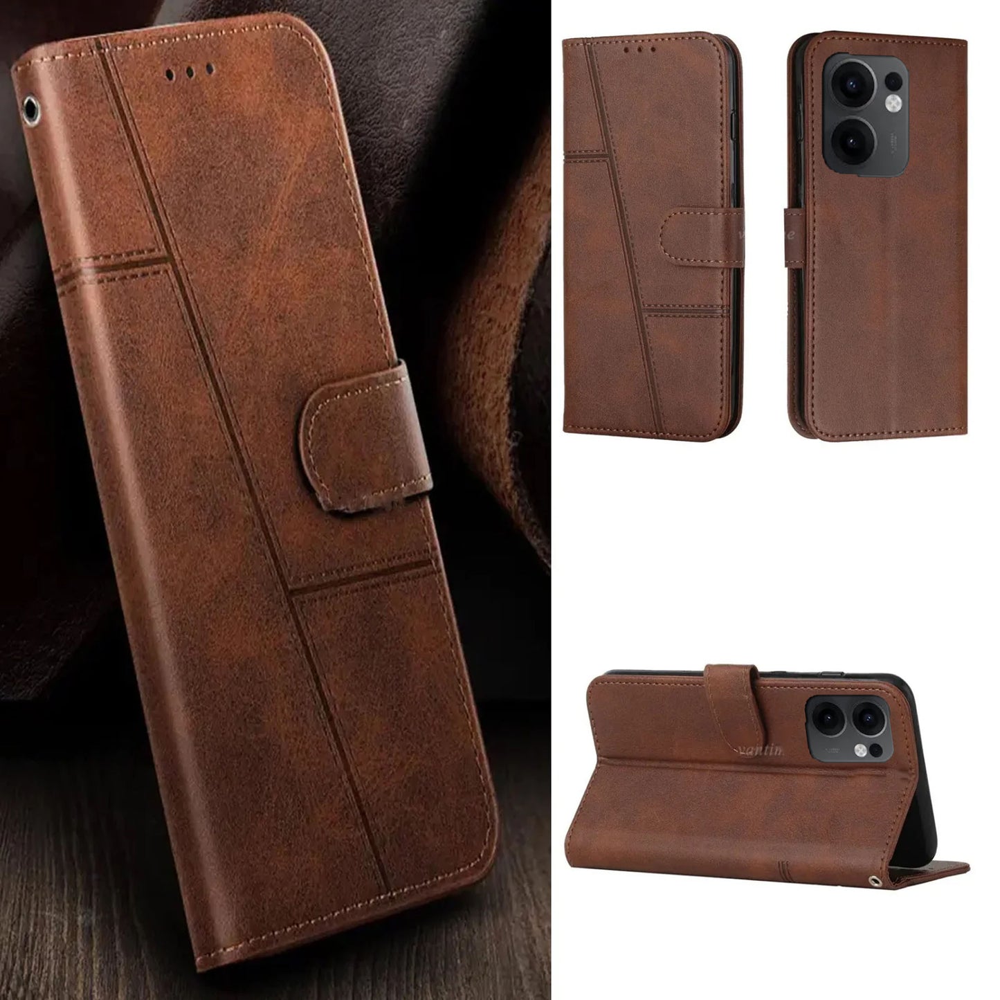 [FREE SHIPPING] BOOKLETLEATHER CASE FOR OPPO RENO 13F