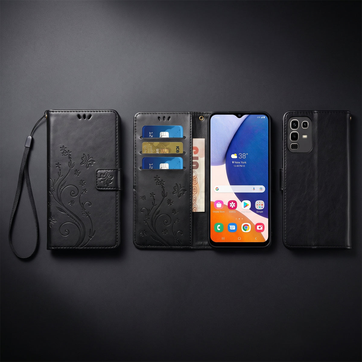 [FREE SHIPPING] BUTTERFLY FOWER LEATHER CASE FOR INFINIX MODELS