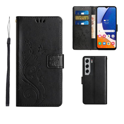 [FREE SHIPPING] BUTTERFLY FLOWER LEATHER FLIP WALLET CASE FOR TECNO CAMON 40/40 PRO