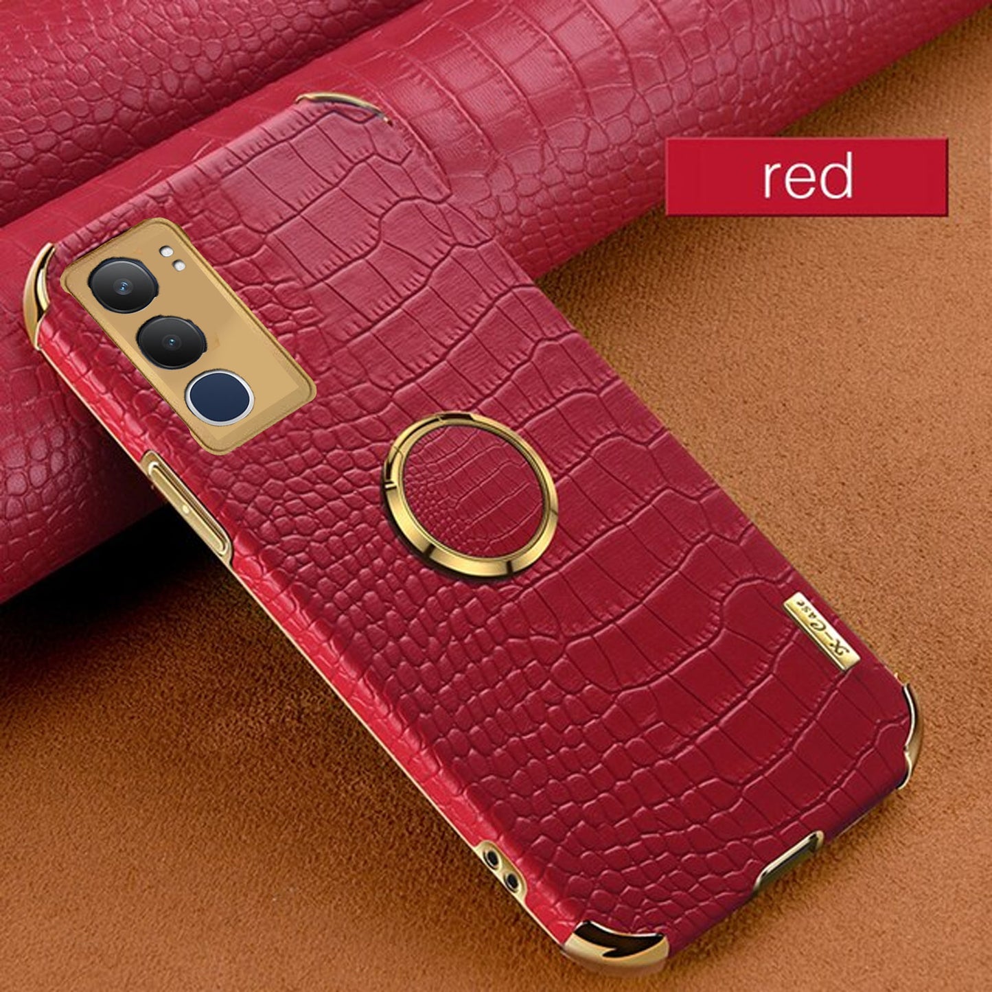 [FREE SHIPPING] Crocodile Pattern Leather Case For Vivo Y19s