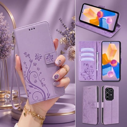 [FREE SHIPPING] BUTTERFLY FOWER LEATHER CASE FOR INFINIX MODELS