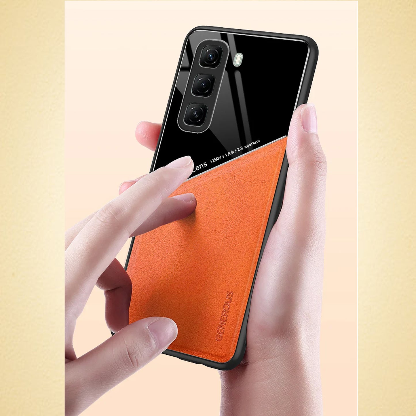 [FREE SHIPPING] LUXURY LEATHER CASE FOR INFINIX HOT 50 PRO PLUS