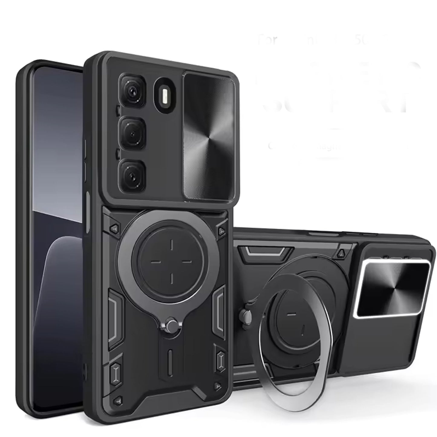 FREE SHIPPING] METAL RING CASE FOR INFINIX HOT 60 PRO PLUS