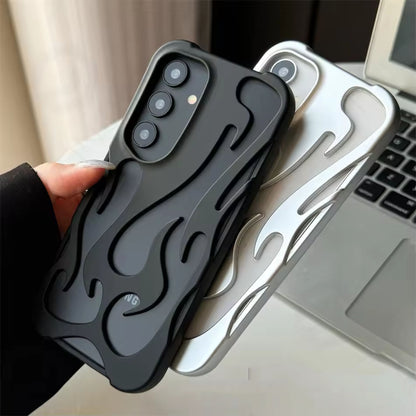 [FREE SHIPPING] FLAME SHAPED HOLLOWED FROSTED PHONE COVER SAMSUNG A55
