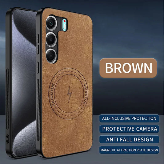 [FREE SHIPPING] SLIM MAGSAFE LEATHER CASE FOR TECNO CAMON 40/TECNO CAMON 40 PRO