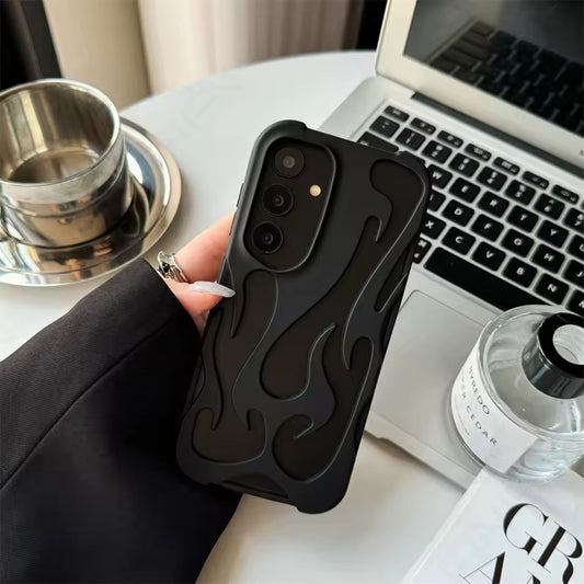 [FREE SHIPPING] FLAME SHAPED HOLLOWED FROSTED PHONE COVER SAMSUNG A55