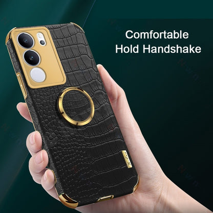 [FREE SHIPPING] Crocodile Pattern Leather Case For VIVO V29