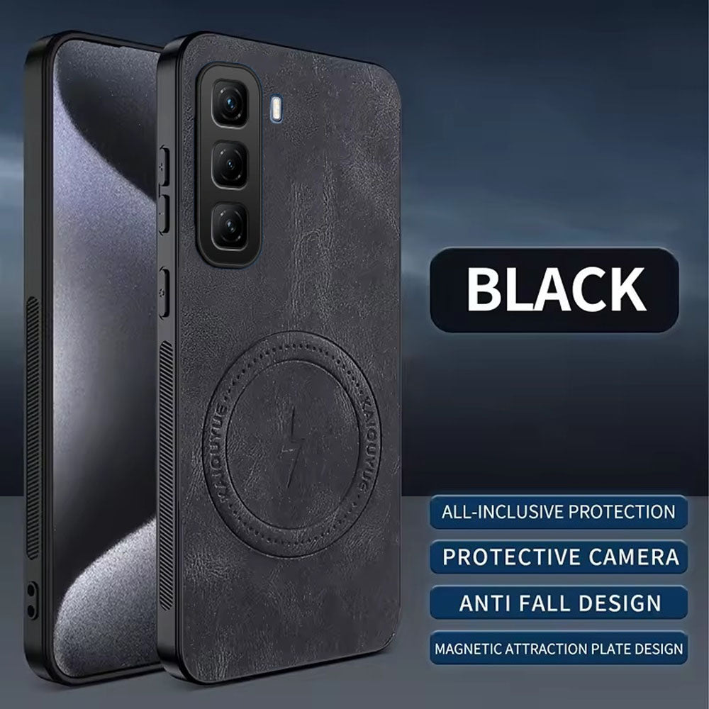 [FREE SHIPPING] SLIM MAGSAFE LEATHER CASE FOR INFINIX HOT 60 PRO PLUS