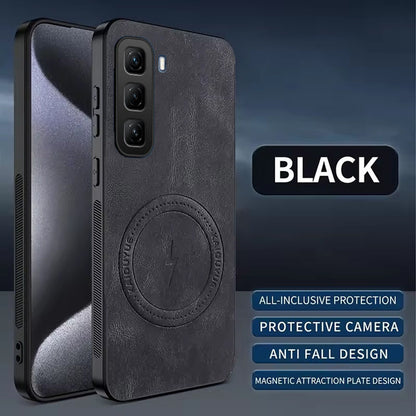 [FREE SHIPPING] SLIM MAGSAFE LEATHER CASE FOR INFINIX HOT 60 PRO PLUS