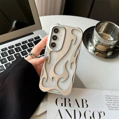 [FREE SHIPPING] FLAME SHAPED HOLLOWED FROSTED PHONE COVER SAMSUNG A55