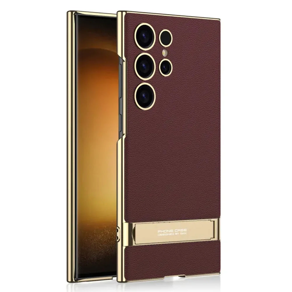 [FREE SHIPPING] GKK Triumph Ultra-Thin Plain Leather Phone Case For Samsung Galaxy S25 Ultra