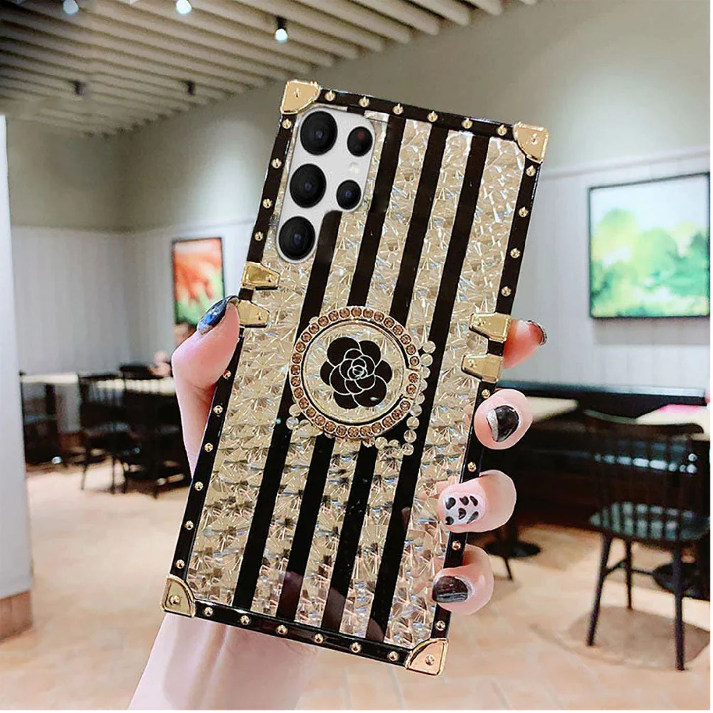 [ FREE SHIPPING] DIAMOND FASHION CASE WITH RING HOLDER FOR SAMSUNG S26 ULTRA