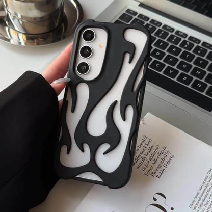 [FREE SHIPPING] FLAME SHAPED HOLLOWED FROSTED PHONE COVER SAMSUNG A55