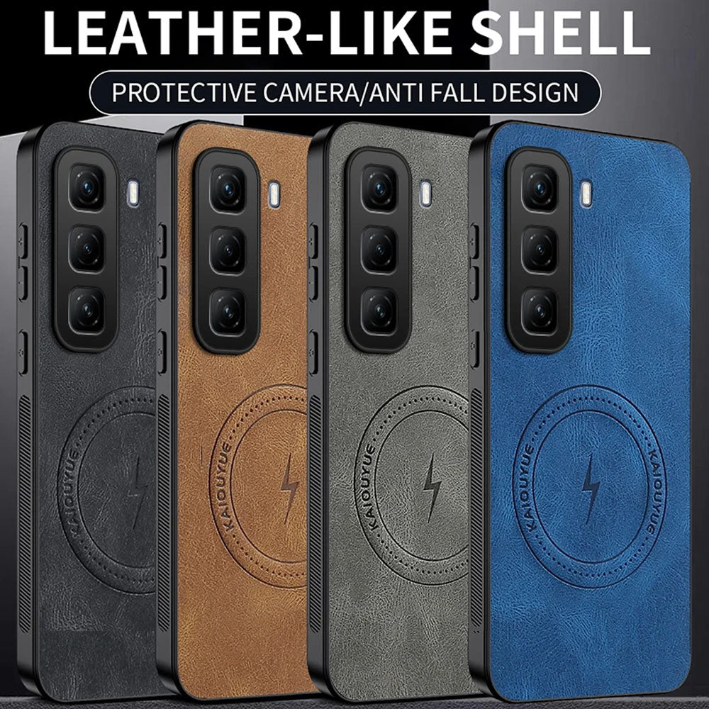 [FREE SHIPPING] SLIM MAGSAFE LEATHER CASE FOR INFINIX HOT 60 PRO PLUS