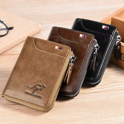 [FREE SHIPPING] PREMIUM VINTAGE LEATHER ZIP WALLET FOR MEN