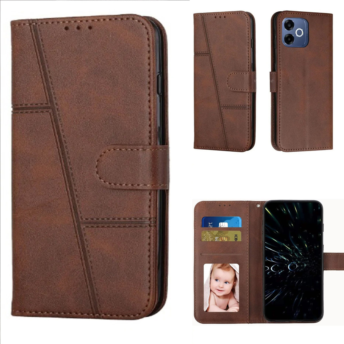 [FREE SHIPPING] BOOKLET LEATHER CASE FOR OPPO A6s PRO