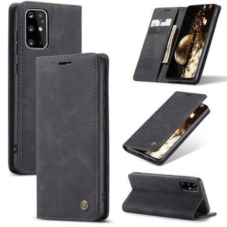 [FREE SHIPPING] CaseMe Retro Leather Case for Samsung S20 Plus Book Style Flip Wallet Magnetic Cover Card Slots Case for Samsung S20 Plus - Brown