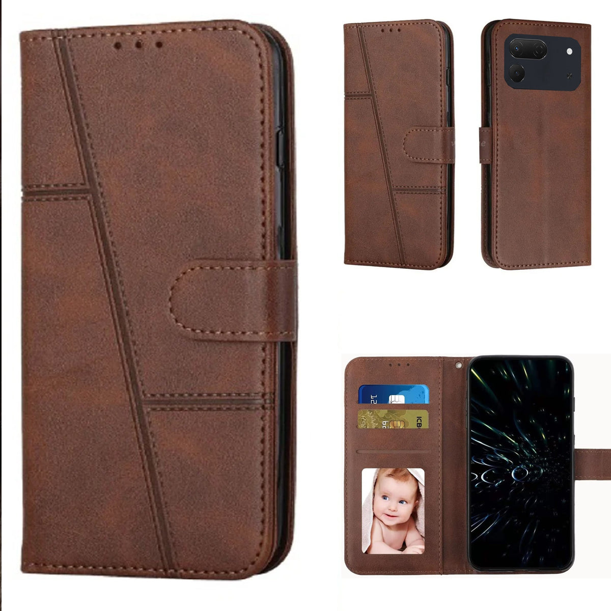 [FREE SHIPPING] BOOKLET LEATHER CASE FOR TECNO SPARK 50 PRO