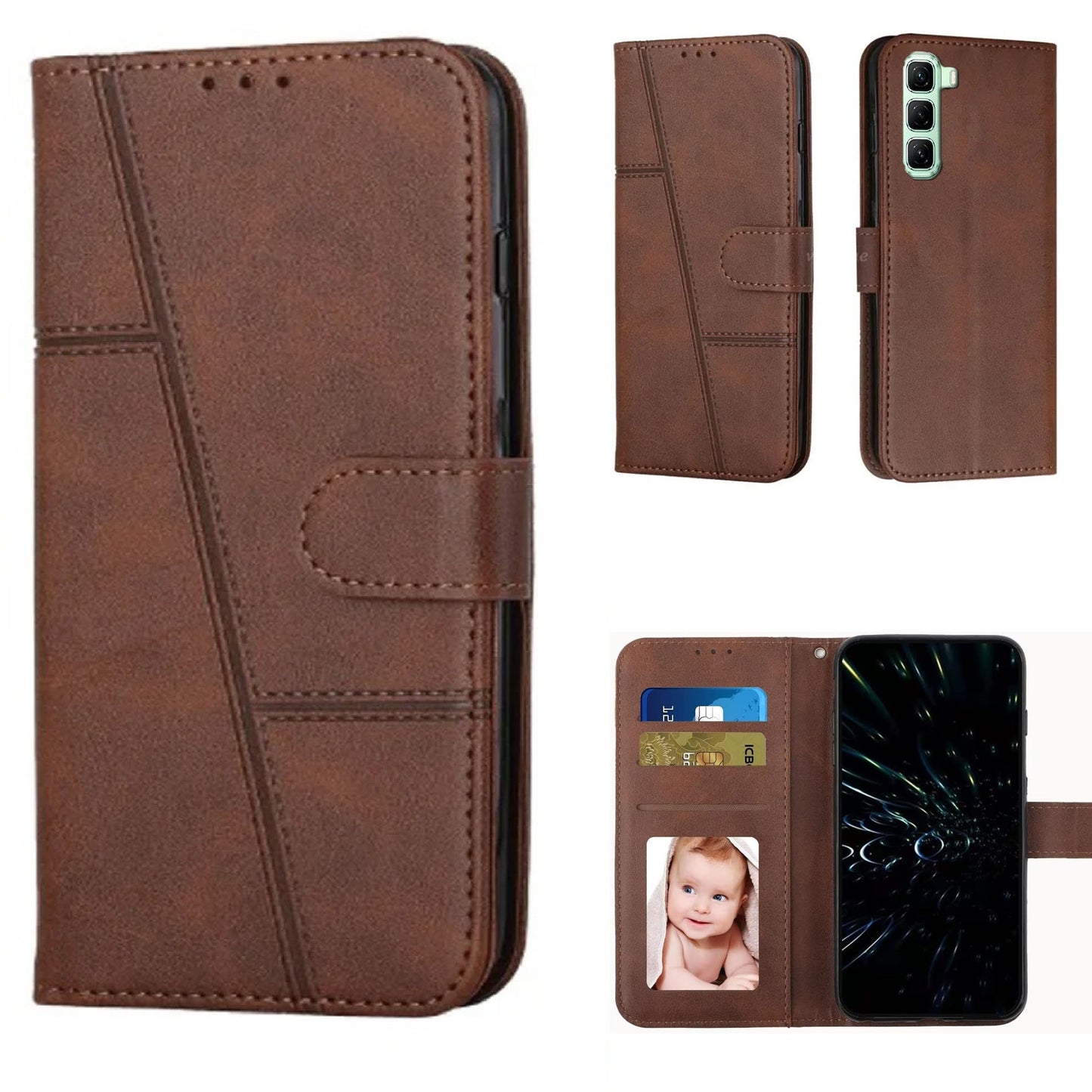 [FREE SHIPPING] BOOKLET LEATHER CASE FOR INFINIX HOT 70