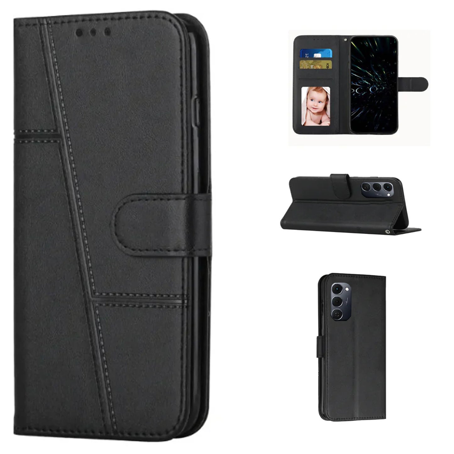 [FREE SHIPPING] BOOKLET LEATHER CASE FOR TECNO SPARK 40 PRO PLUS