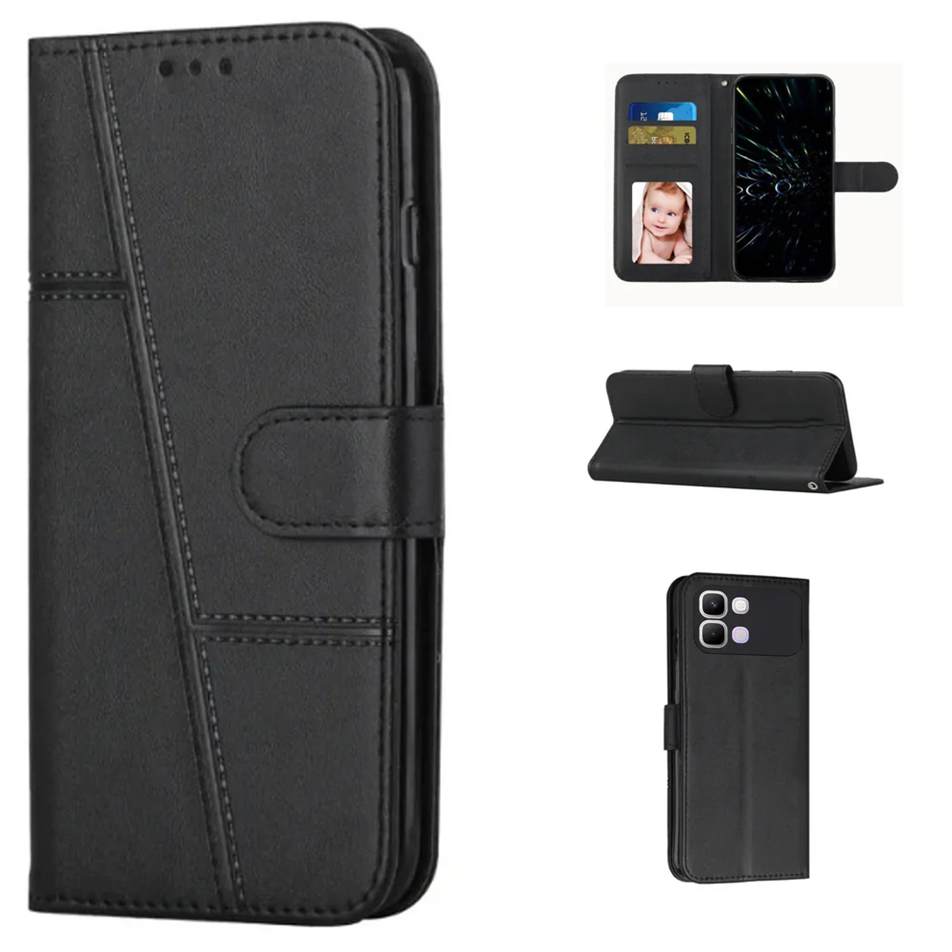 [FREE SHIPPING] BOOKLET LEATHER CASE FOR INFINIX NOTE 60 PRO