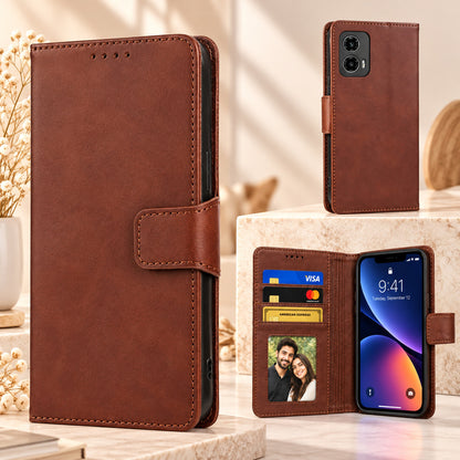 [FREE SHIPPING] LEATHER FLIP CASE FOR MOTOROLA MOTO EDGE 50 FUSION