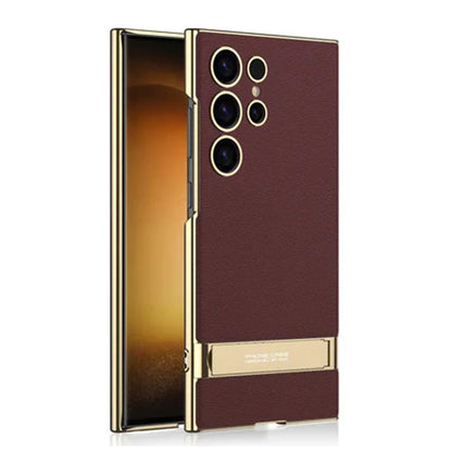 [FREE SHIPPING] GKK Triumph Ultra-Thin Plain Leather Phone Case For Samsung Galaxy S26 Ultra
