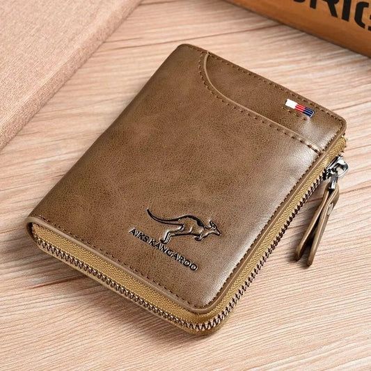 [FREE SHIPPING] PREMIUM VINTAGE LEATHER ZIP WALLET FOR MEN