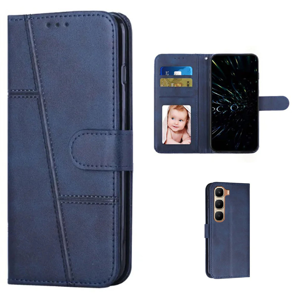 [FREE SHIPPING] BOOKLET LEATHER CASE FOR INFINIX HOT 70 PRO