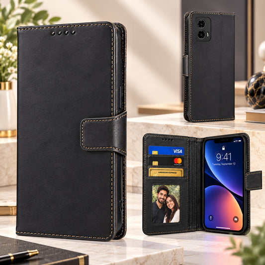 [FREE SHIPPING] LEATHER FLIP CASE FOR MOTOROLA MOTO EDGE 50 FUSION