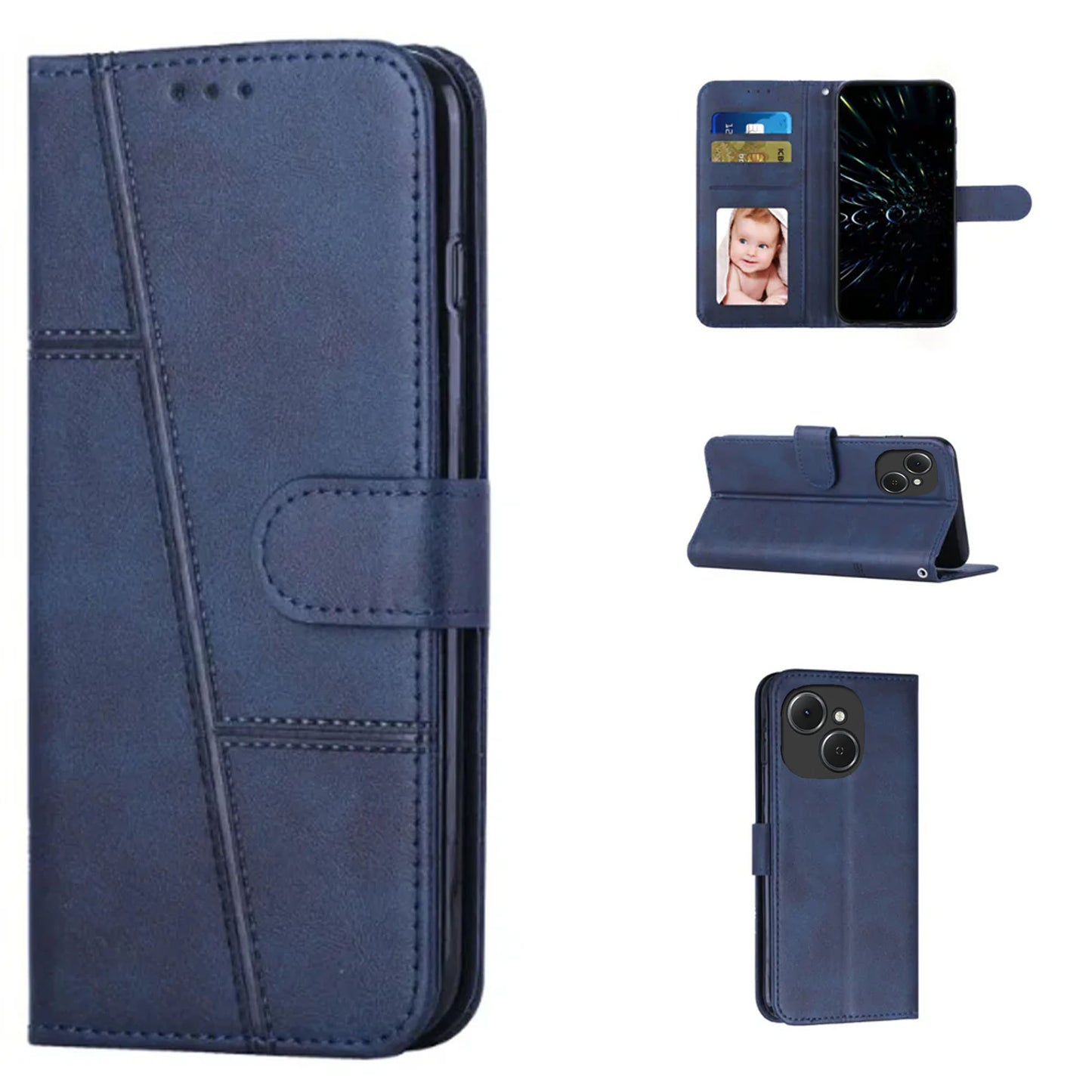 [FREE SHIPPING] BOOKLET LEATHER CASE FOR TECNO SPARK 40c