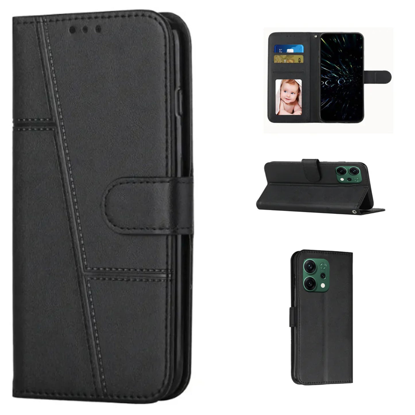 [FREE SHIPPING] BOOKLET LEATHER CASE FOR OPPO RENO 14