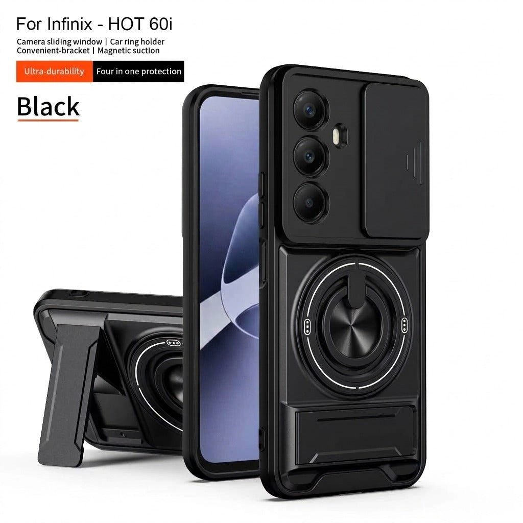 (Free Shipping ) Camera Guard Kickstand Case for Infinix Hot 60