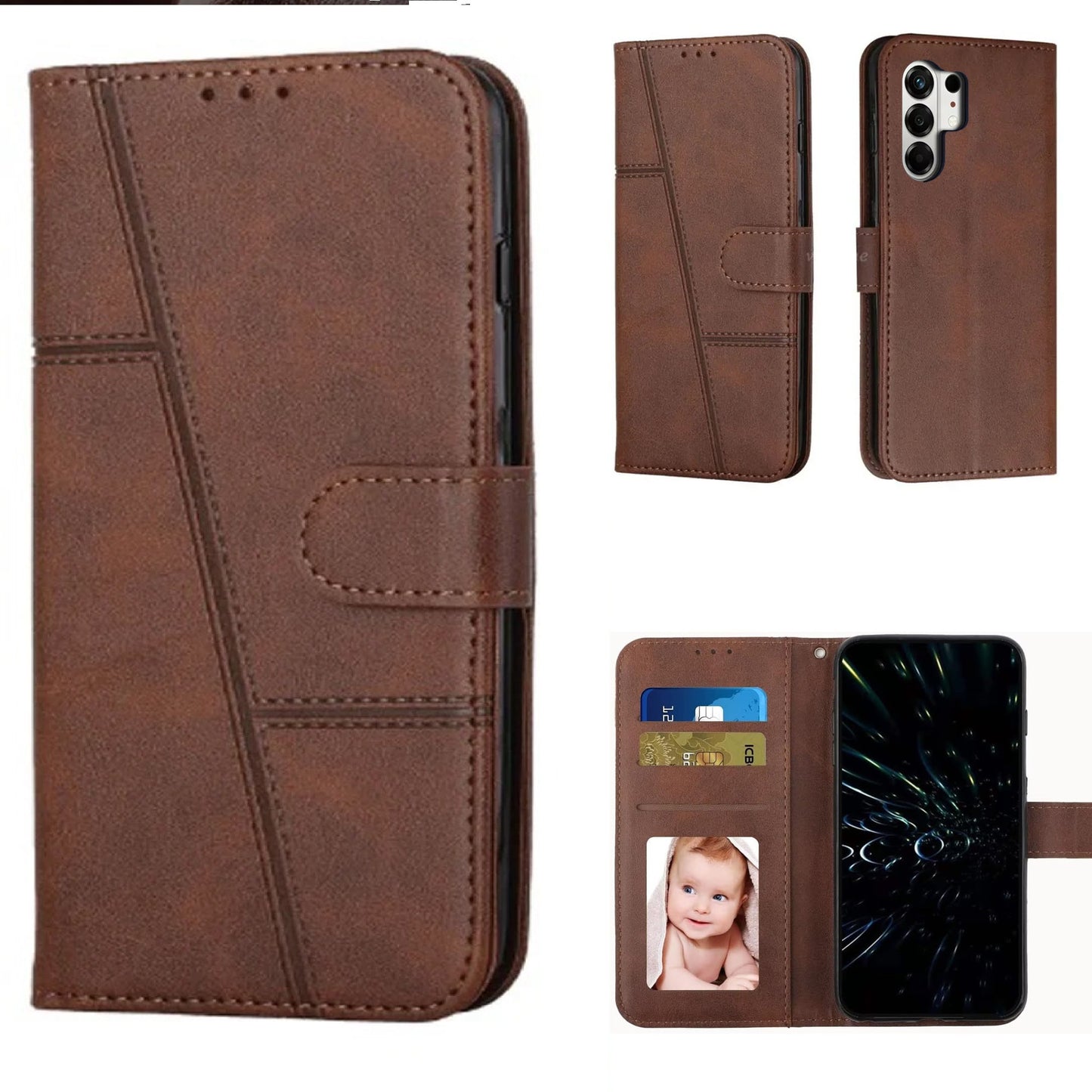 [FREE SHIPPING] BOOKLET LEATHER CASE FOR TECNO CAMON 50 PRO