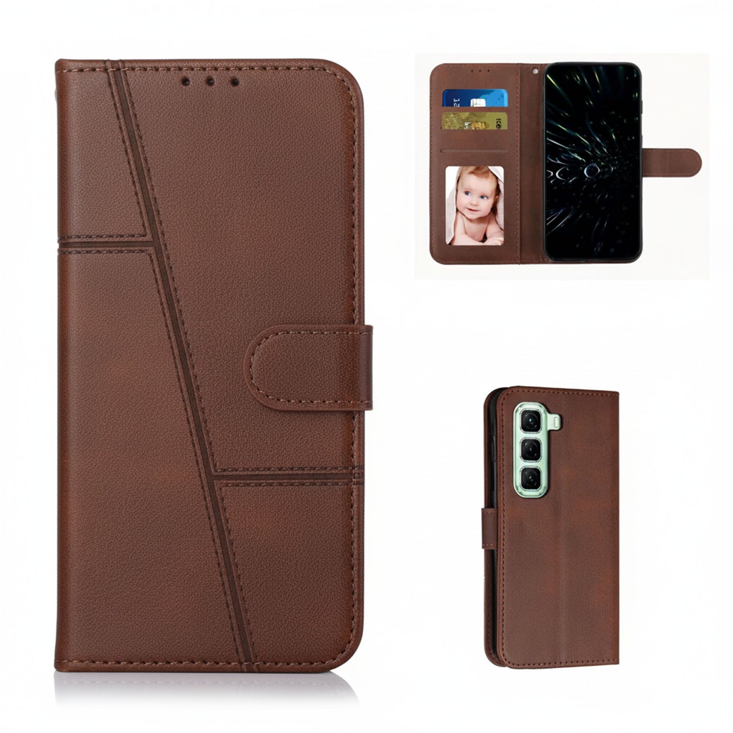 [FREE SHIPPING] BOOKLET LEATHER CASE FOR INFINIX HOT 60i