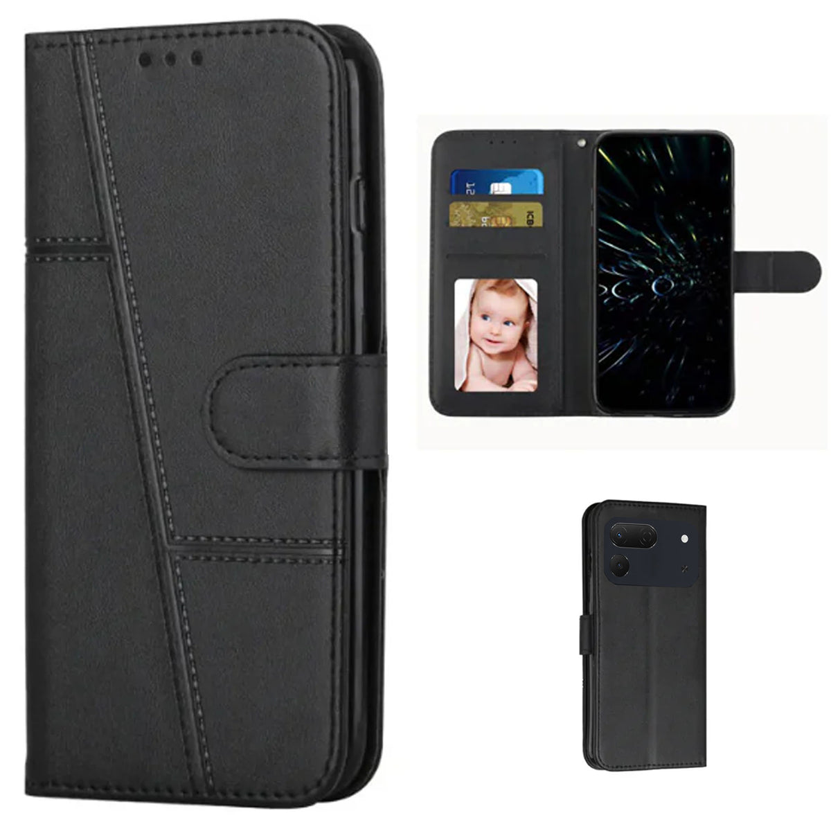[FREE SHIPPING] BOOKLET LEATHER CASE FOR TECNO SPARK 50 PRO