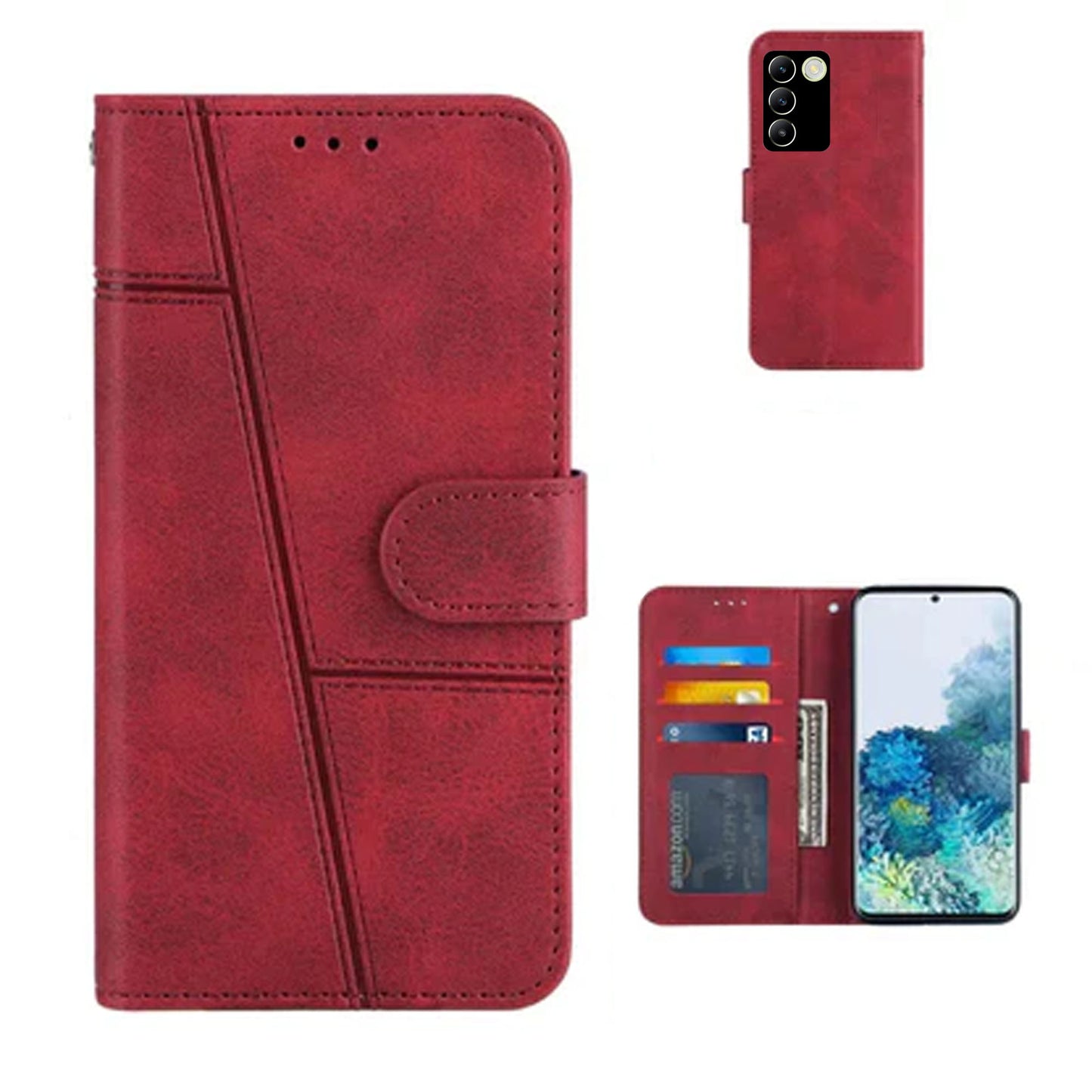 [FREE SHIPPING] BOOKLET LEATHER CASE FOR VIVO Y100