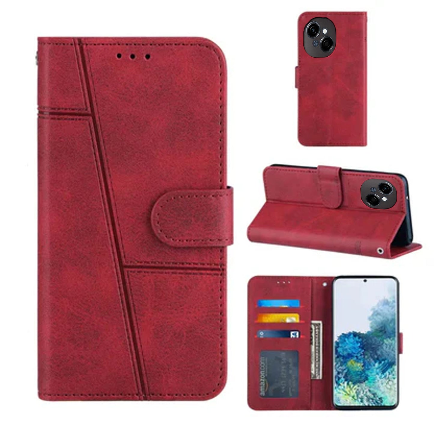 [FREE SHIPPING] BOOKLET LEATHER CASE FOR TECNO SPARK GO 1
