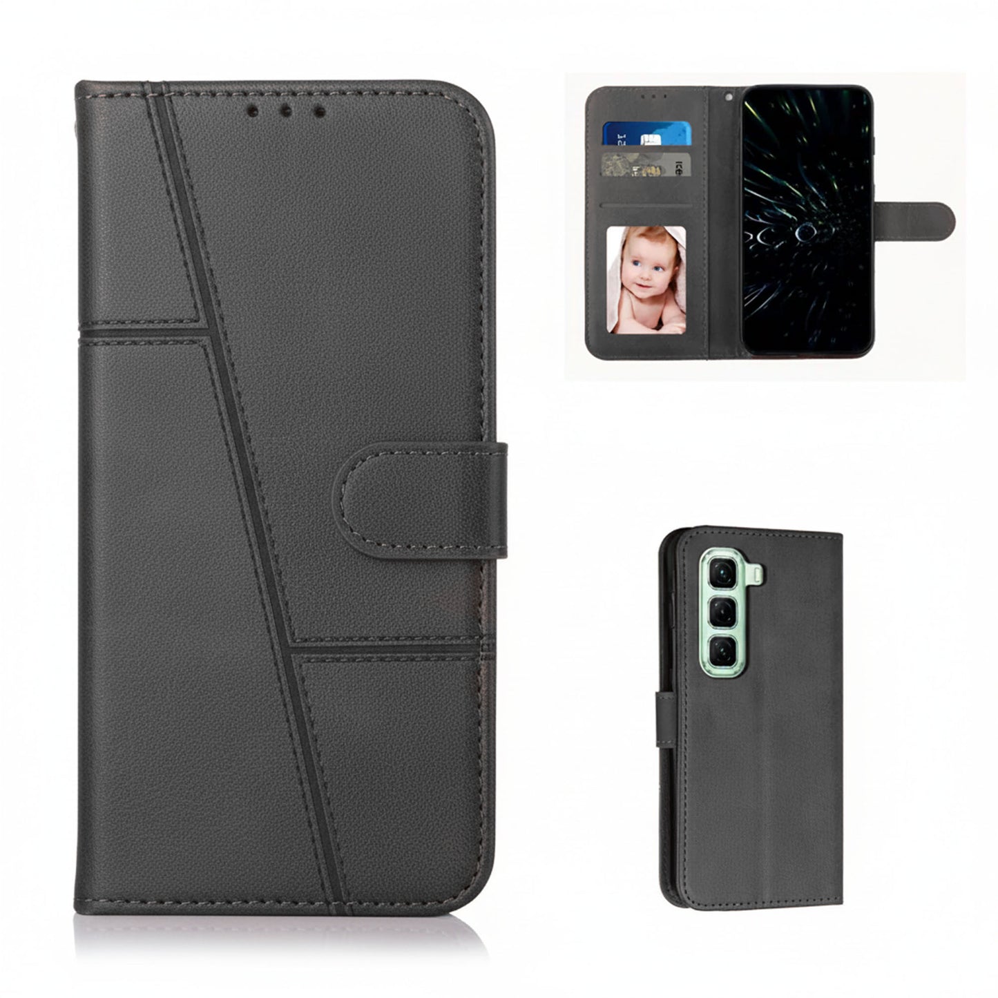 [FREE SHIPPING] BOOKLETLEATHER CASE FOR INFINIX HOT 60 PRO PLUS