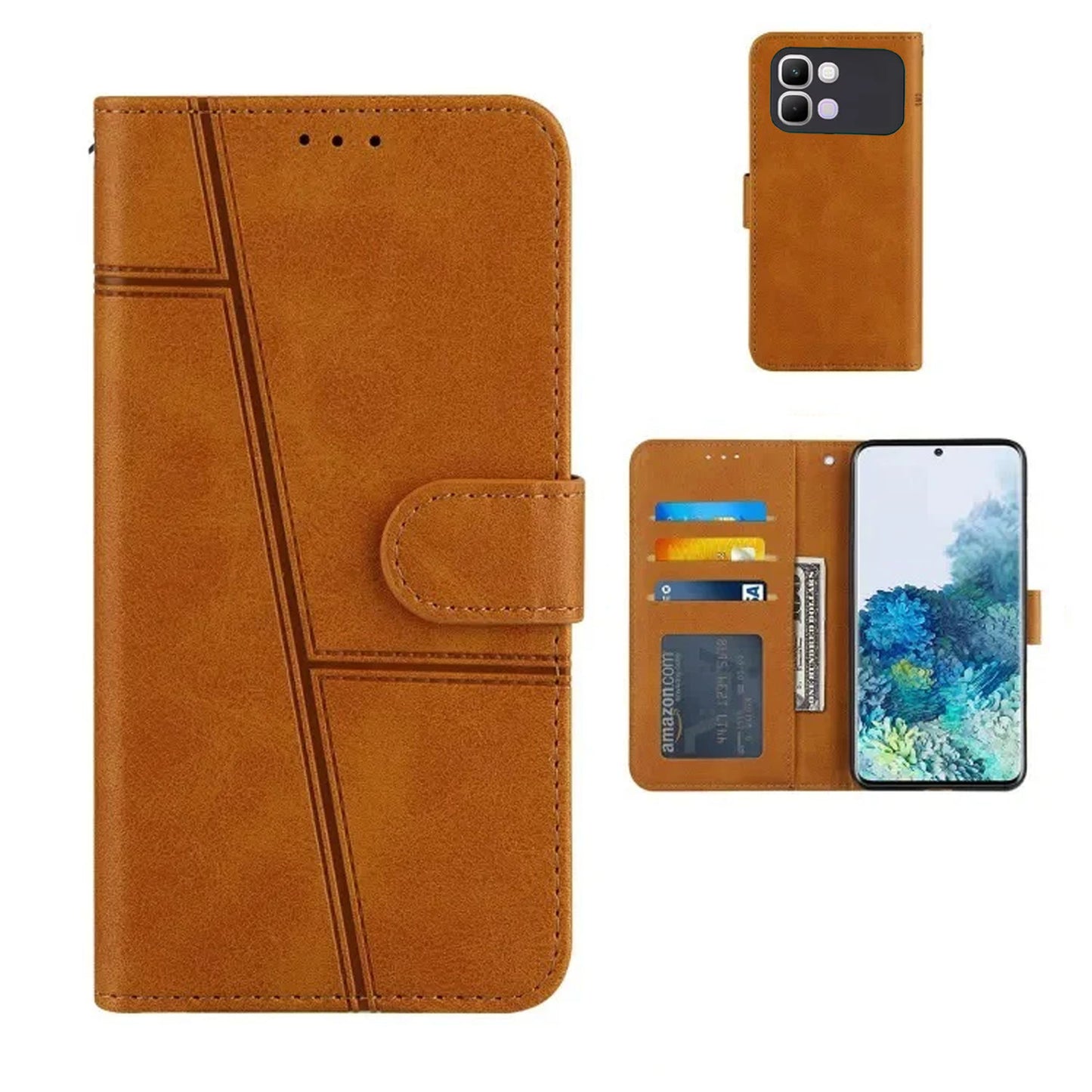 [FREE SHIPPING] BOOKLET LEATHER CASE FOR INFINIX NOTE EDGE