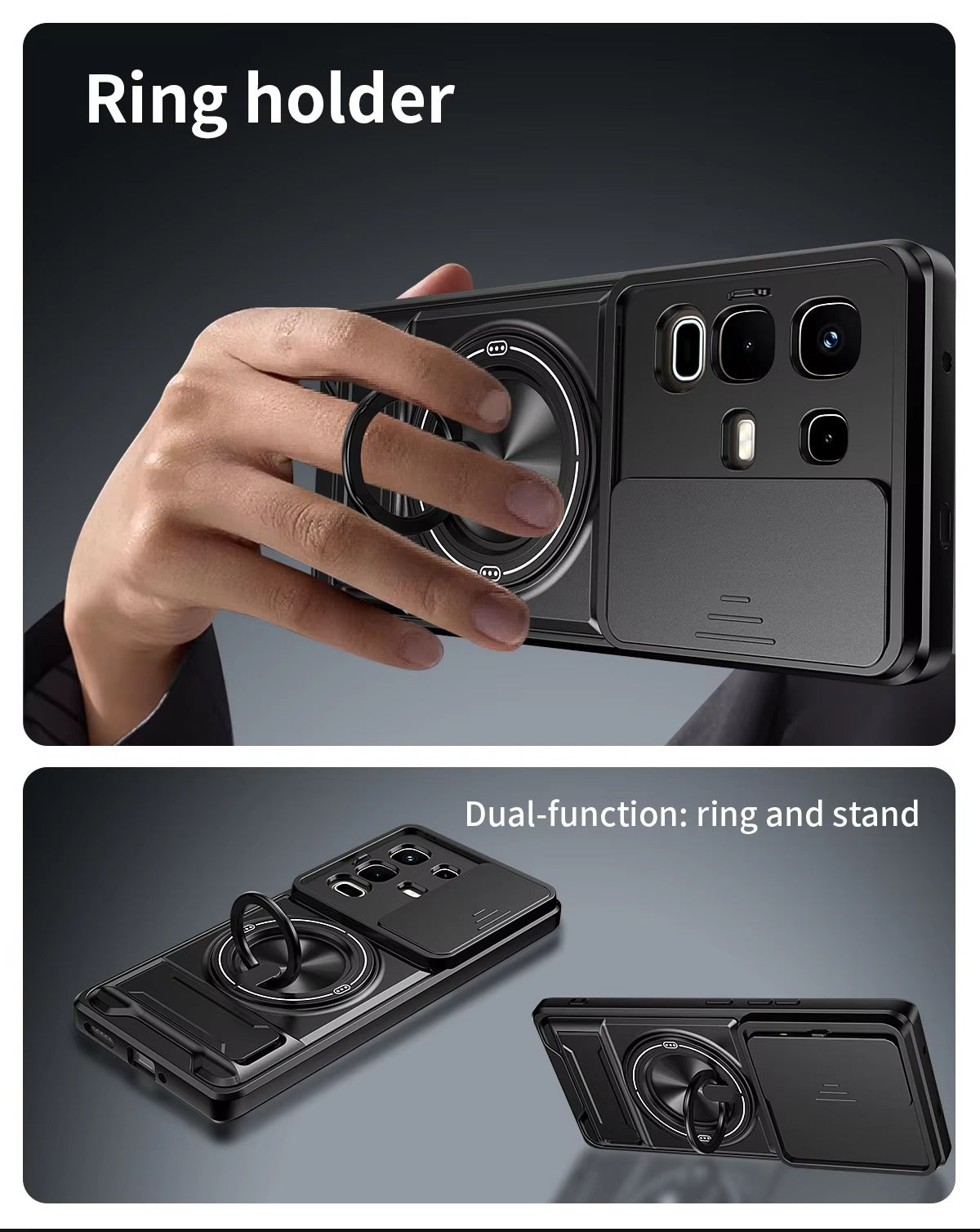 (Free Shipping ) Camera Guard Kickstand Case for Infinix Note 50 Pro