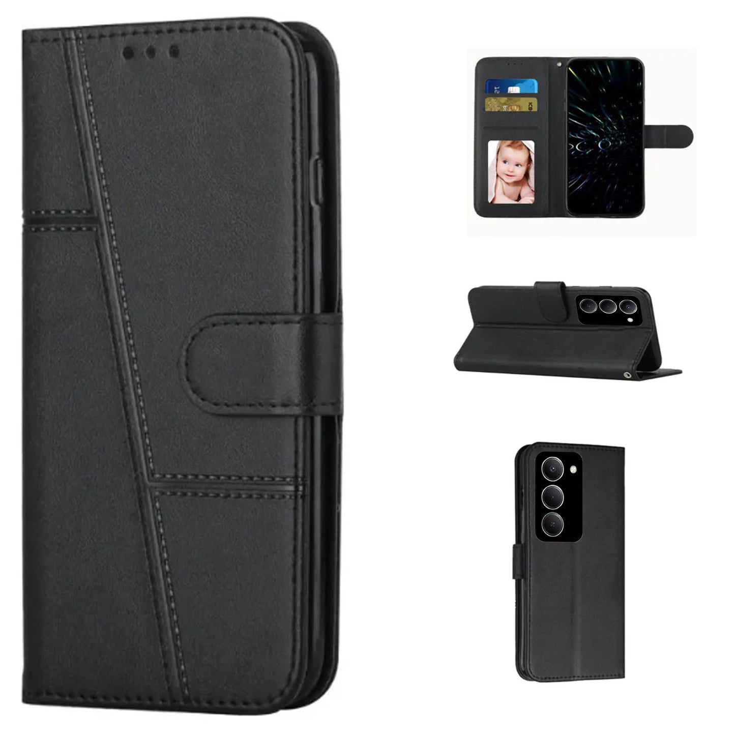 [FREE SHIPPING] BOOKLET LEATHER CASE FOR REDMI 15
