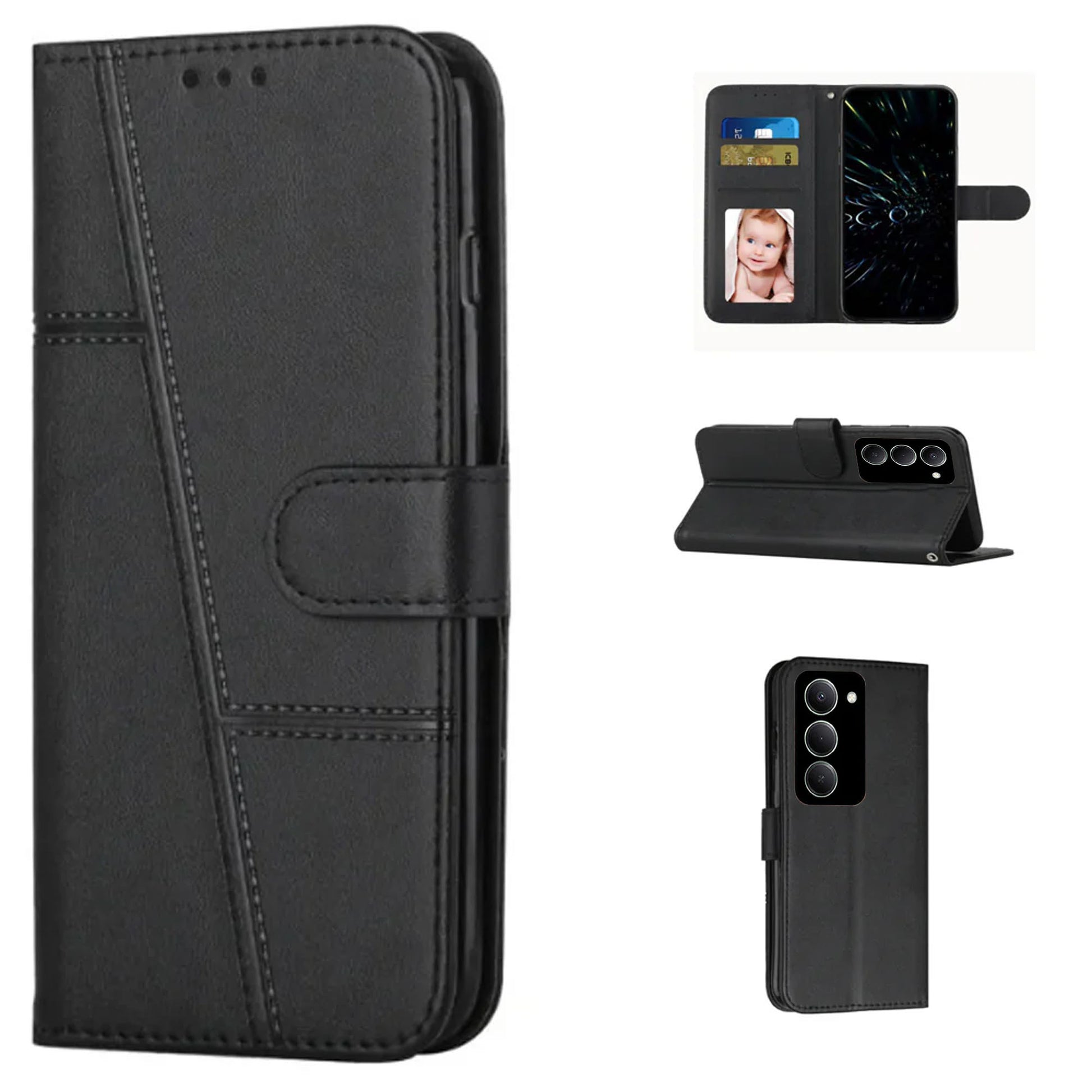 [FREE SHIPPING] BOOKLET LEATHER CASE FOR REDMI 15
