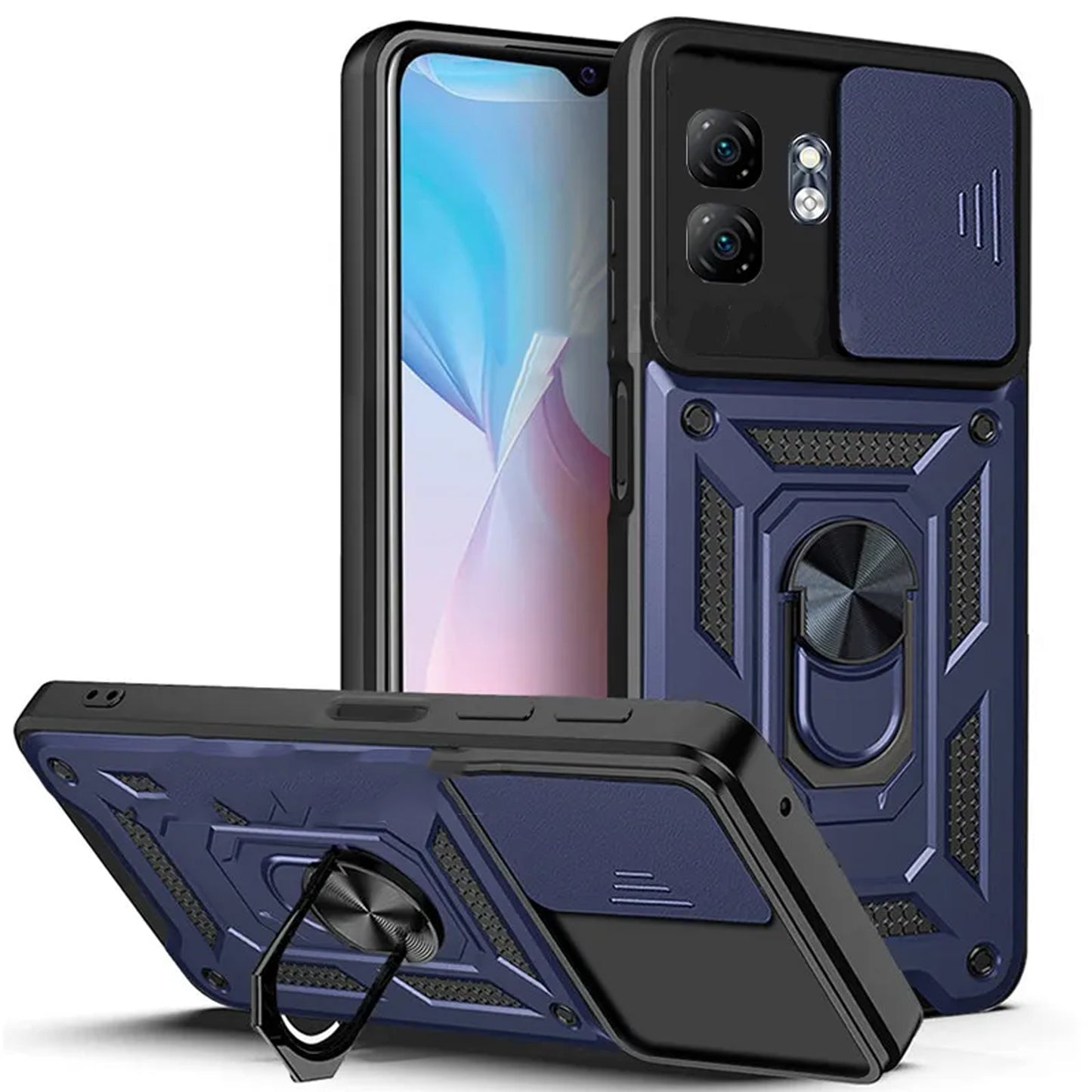 [FREE SHIPPING] ARMOR RING CASE FOR Infinix Hot 50i/Smart 9