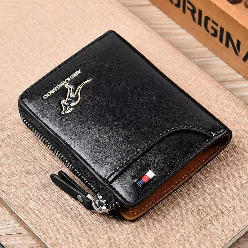 [FREE SHIPPING] PREMIUM VINTAGE LEATHER ZIP WALLET FOR MEN