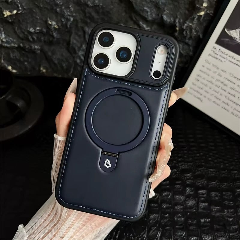 Black Bracket Holder MagSafe Kickstand Case for iPhone 17 Pro Max